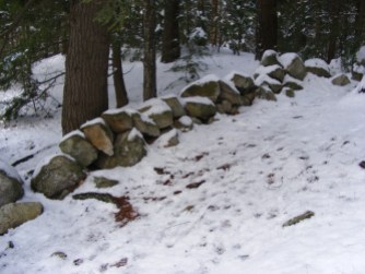 Stone wall in Joe English reservation, Amherst, N.H.