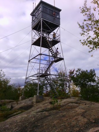 This tower at Pawtuckaway State Park is being re-built in 2016.