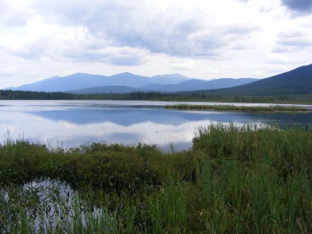 View of the Presidential Range from Cherry Pond in the Pondicherry Wildlife Refuge.