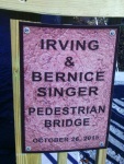 The Singer family's behind many philanthropic efforts in the Manchester area. It's fitting that the bridge carries the Singer name.